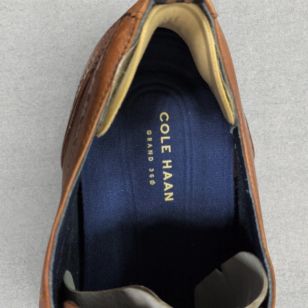 Cole Haan Jefferson Grand 2.0 Wingtip Oxford Shoes Men's Size 13M Tan C30100